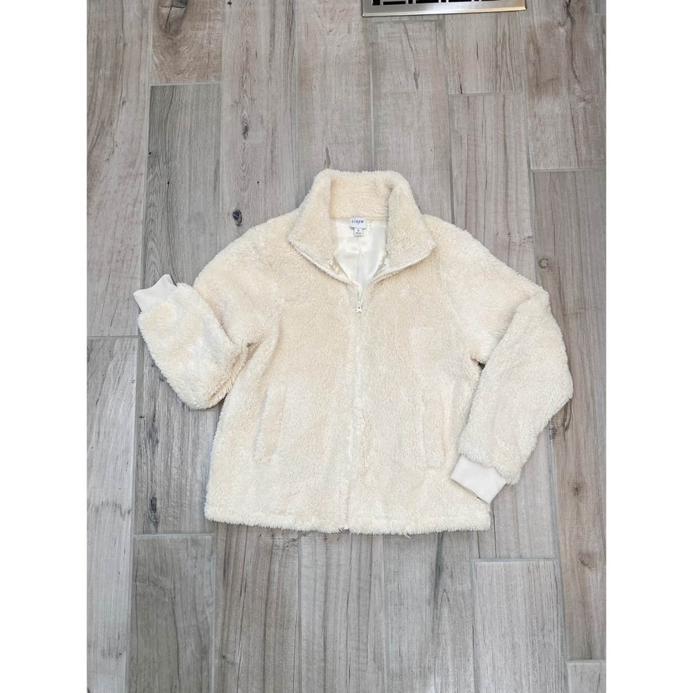 J. Crew Full Zip Sherpa Jacket - Picture 1 of 2